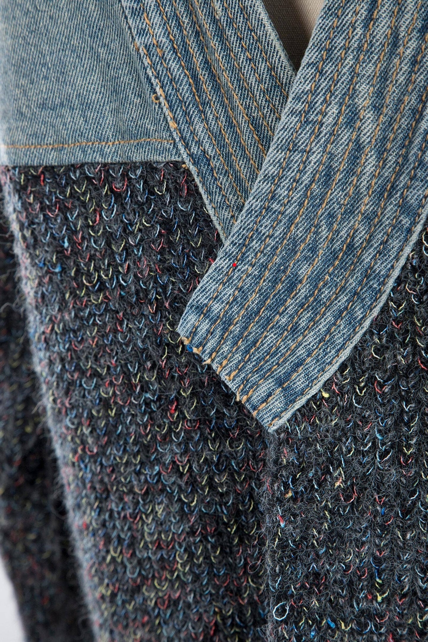 Denim Sweater Jacket Grey