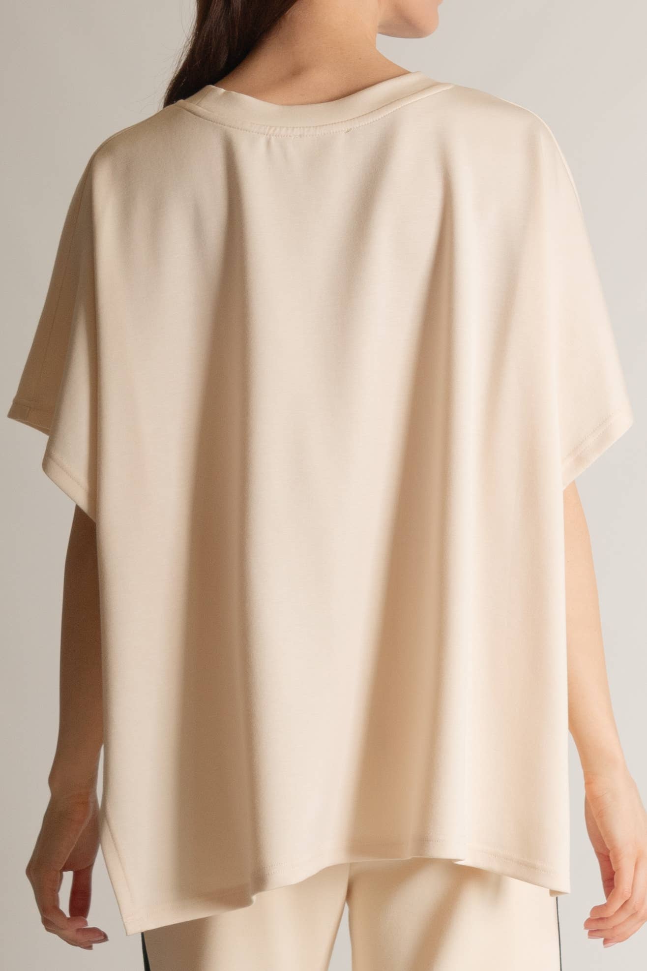 P. CILL Butter Modal Side Slit Cape Top