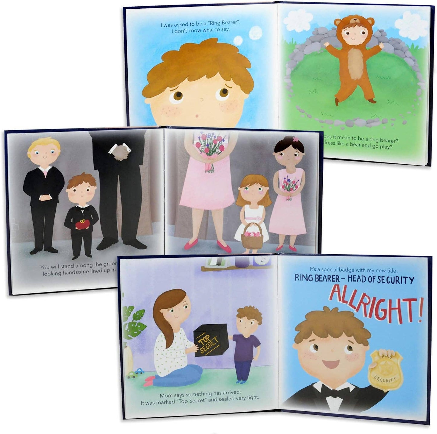 Bearington Collection - Ring Bearer Gift Set w/Story Book, Badge and Briefcase