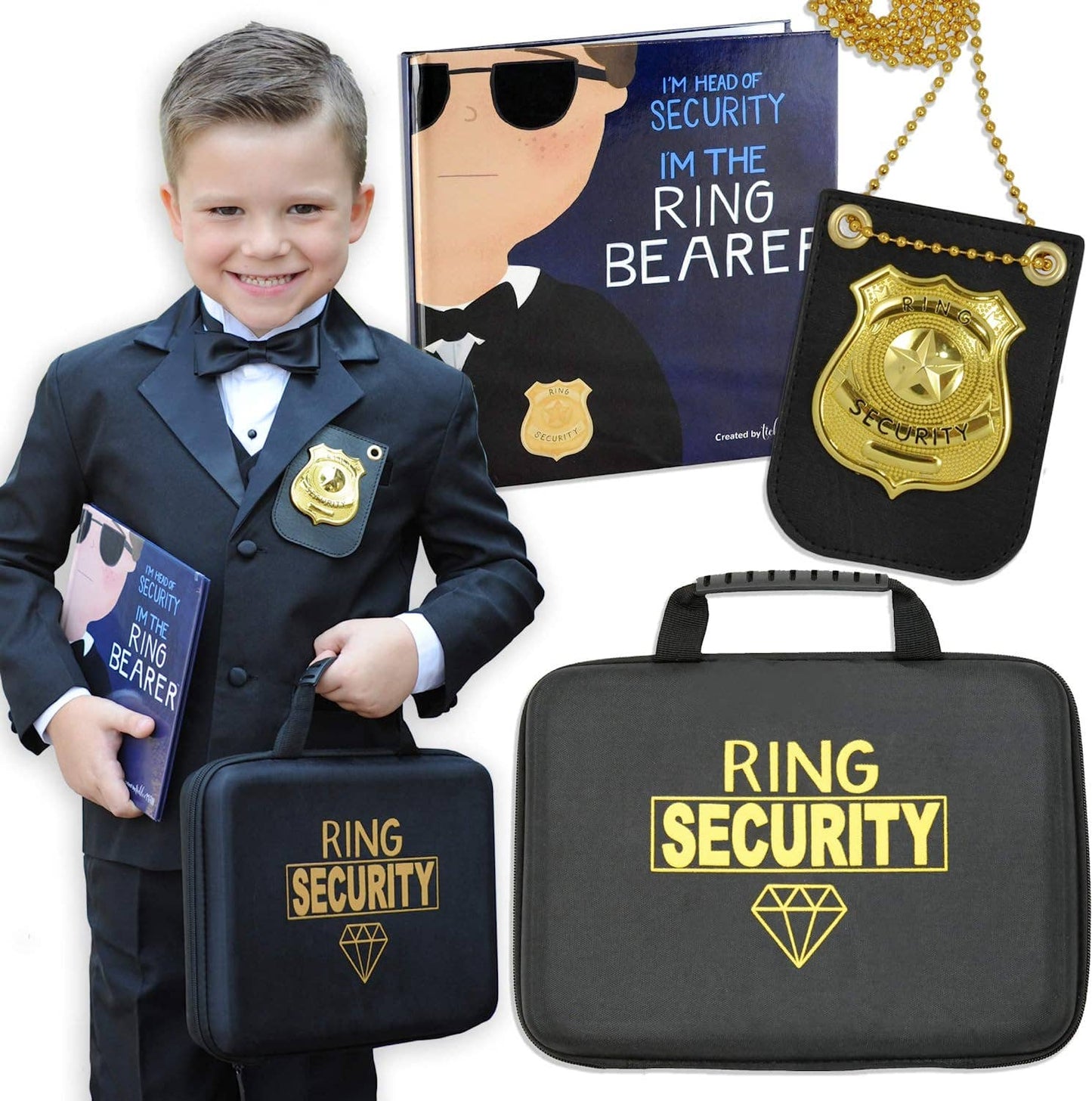 Bearington Collection - Ring Bearer Gift Set w/Story Book, Badge and Briefcase