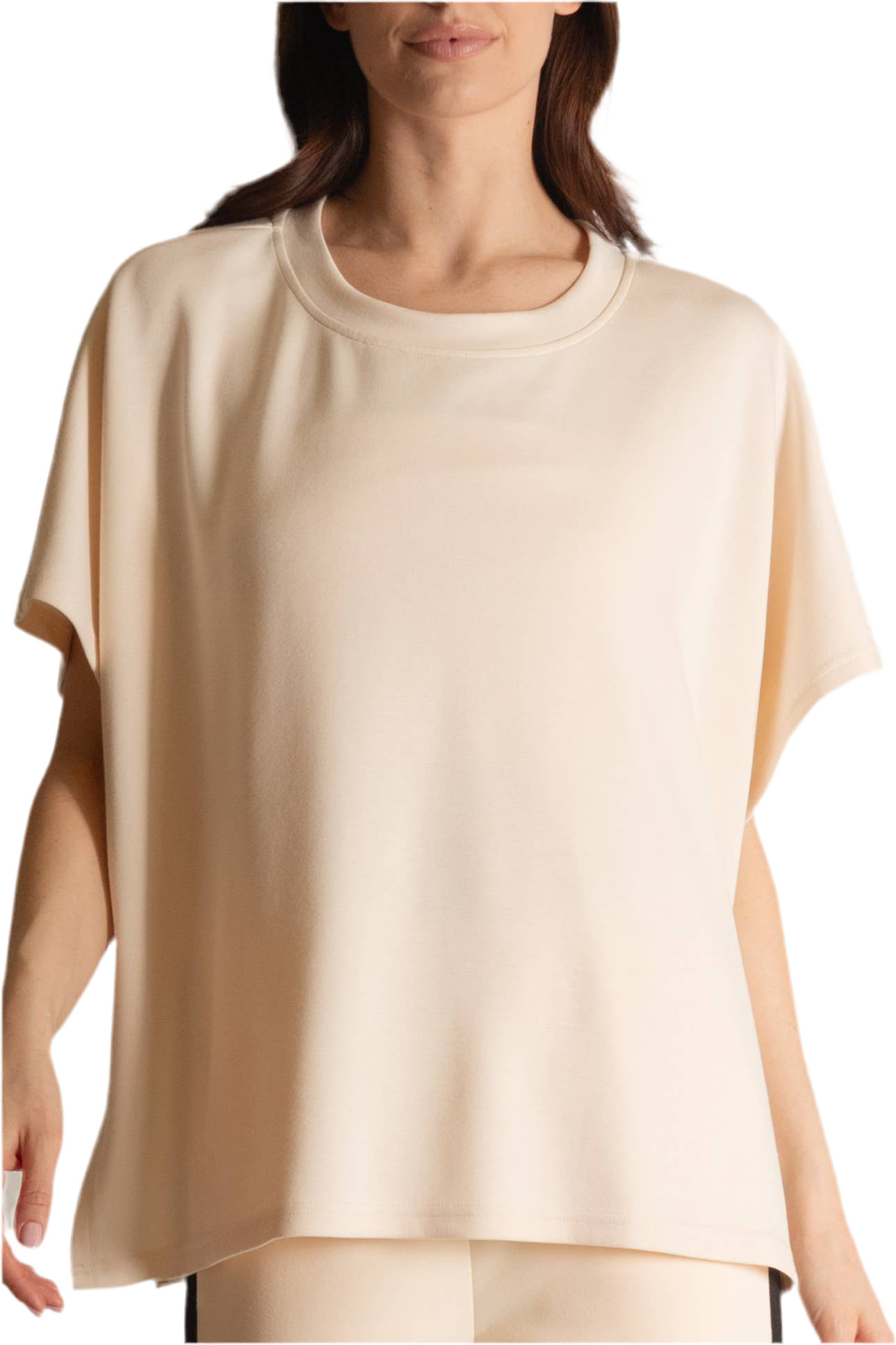 Butter Modal Side Slit Cape Top