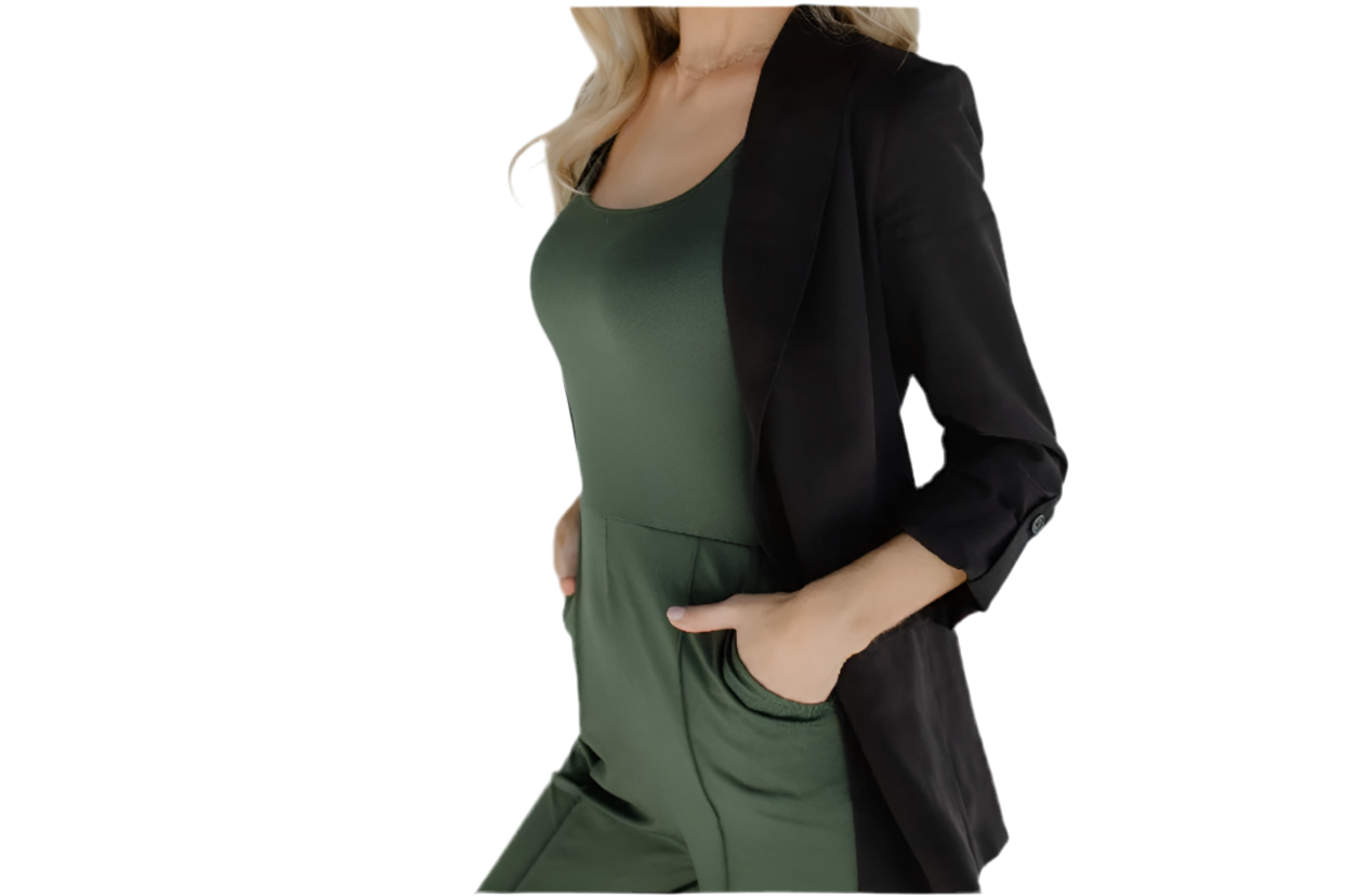 Savrae-Rae Tailored Olive Jumpsuit