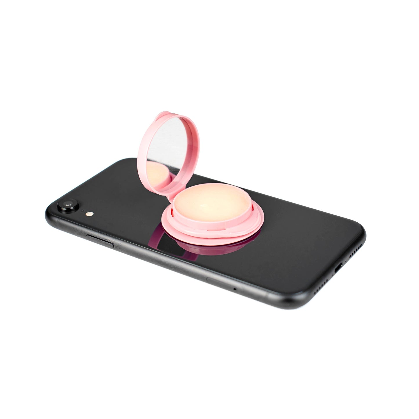 –Lip Balm w/Mirror, Attach Anywhere! Cotton Candy