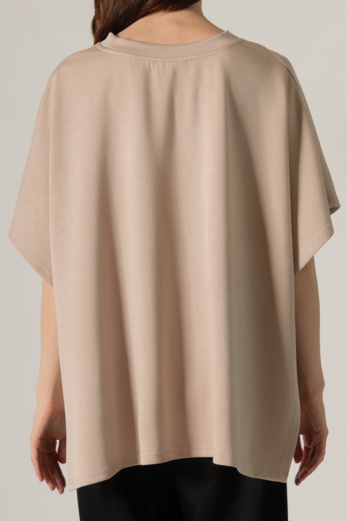 P. CILL Butter Modal Side Slit Cape Top