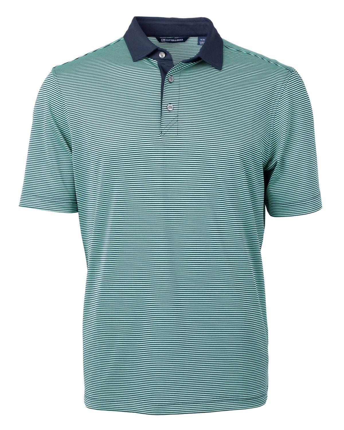 Cutter & Buck - Cutter & Buck Virtue Eco Micro Stripe Recycled Mens Polo