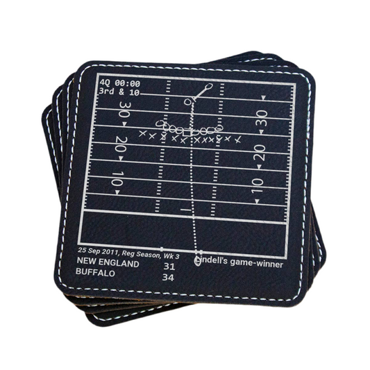 Greatest Bills Plays: Leatherette Coasters (Set of 4)