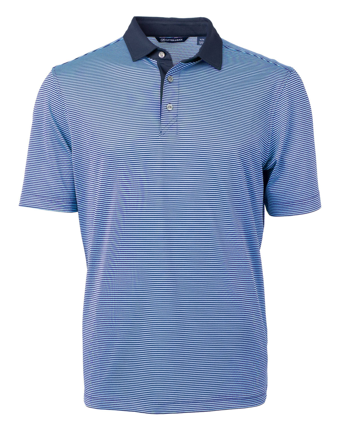 Cutter & Buck - Cutter & Buck Virtue Eco Micro Stripe Recycled Mens Polo