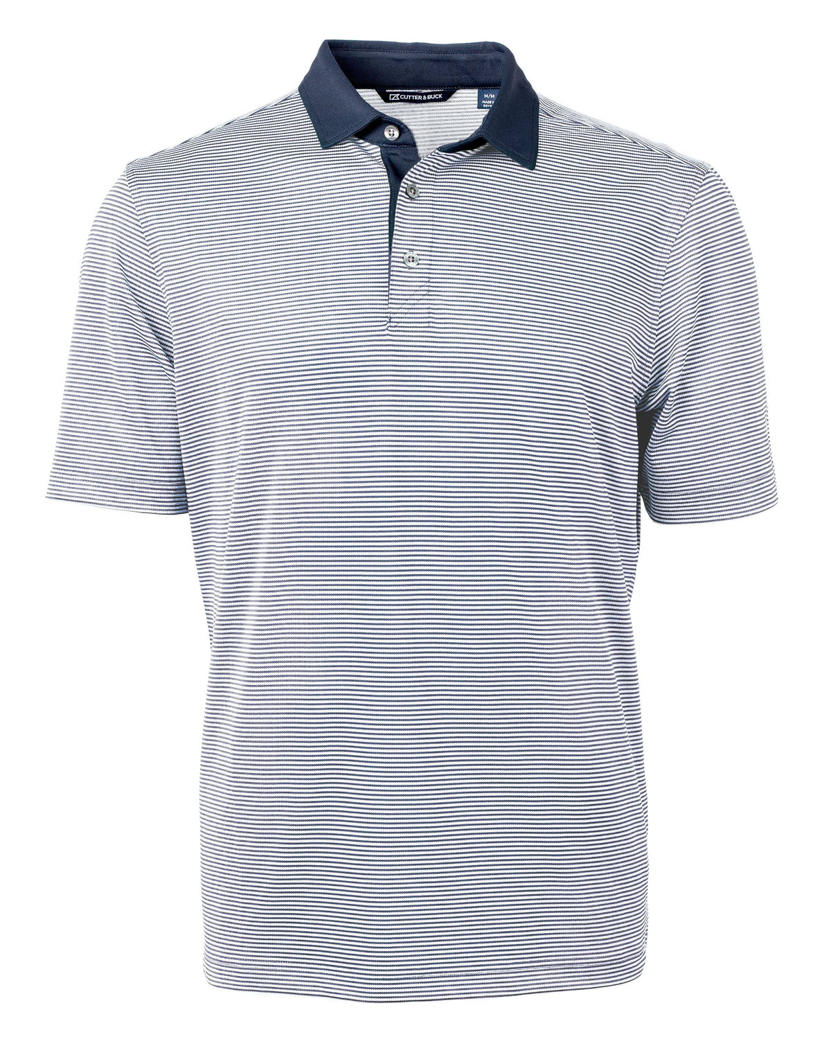 Cutter & Buck - Cutter & Buck Virtue Eco Micro Stripe Recycled Mens Polo