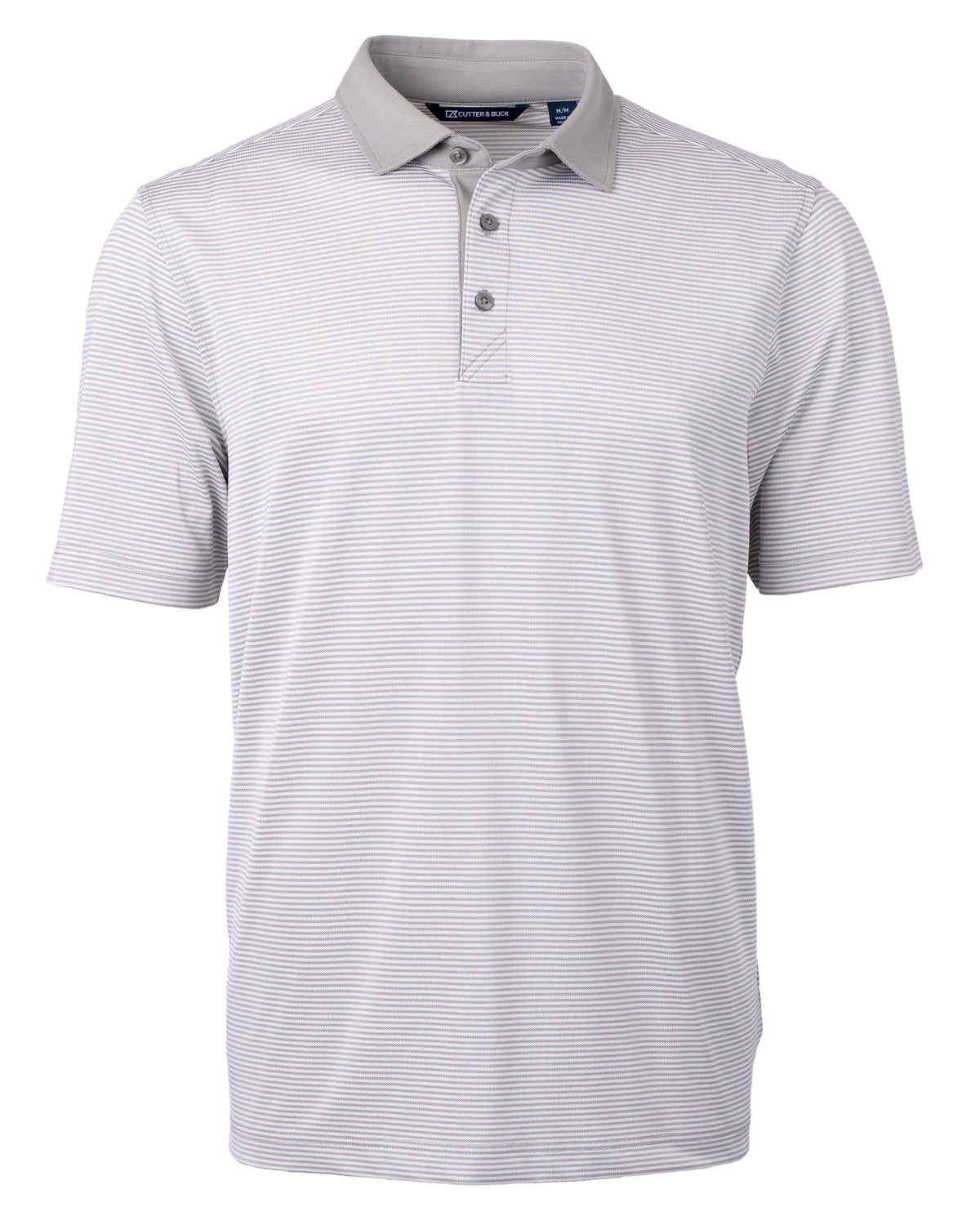 Cutter & Buck - Cutter & Buck Virtue Eco Micro Stripe Recycled Mens Polo