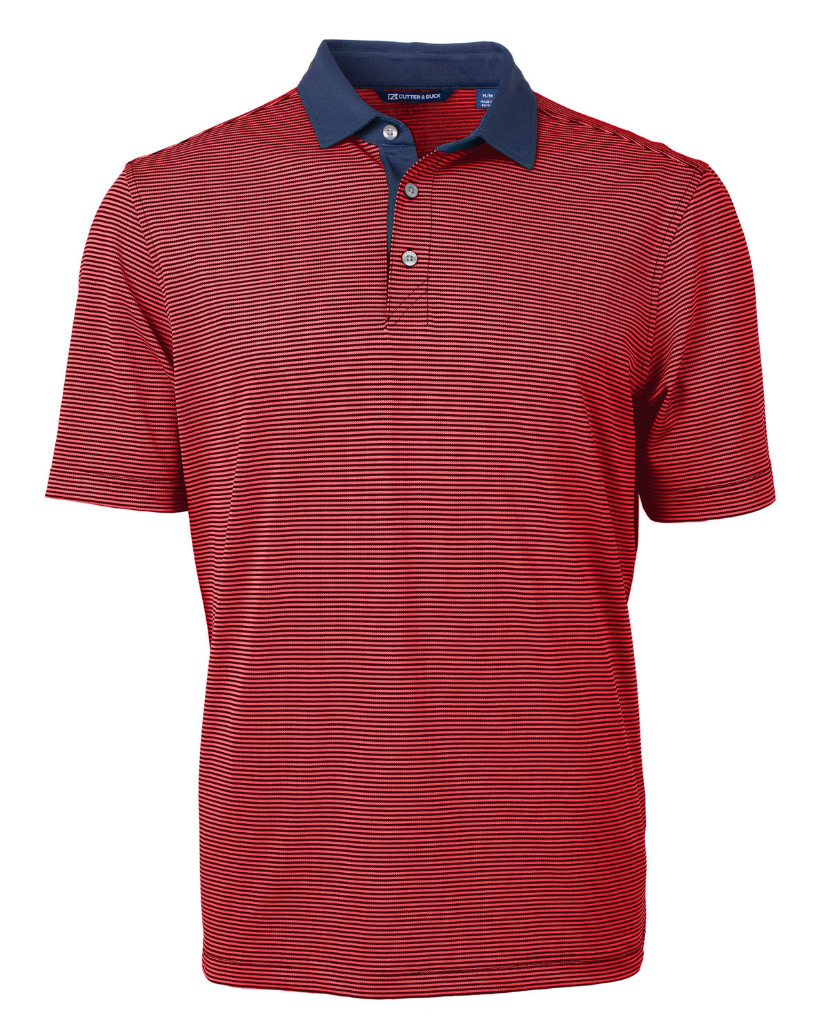 Cutter & Buck - Cutter & Buck Virtue Eco Micro Stripe Recycled Mens Polo