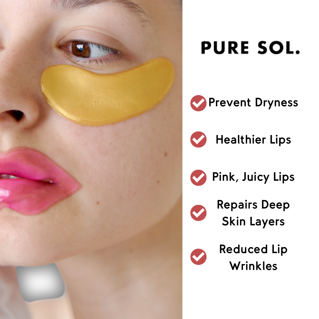PURE SOL. - Pucker Up Baby - Cherry Blossom Hydrogel Lip Mask 
Collagen