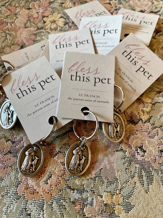 HER Story - Bless this Pet Tag with Gemstone - Dog/Cat Charm