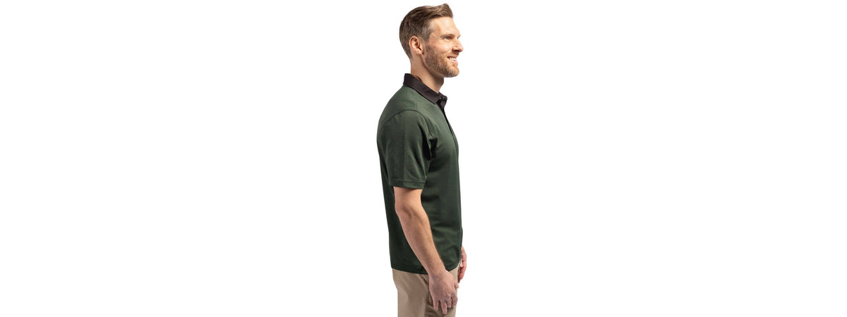 Cutter & Buck - Cutter & Buck Virtue Eco Micro Stripe Recycled Mens Polo