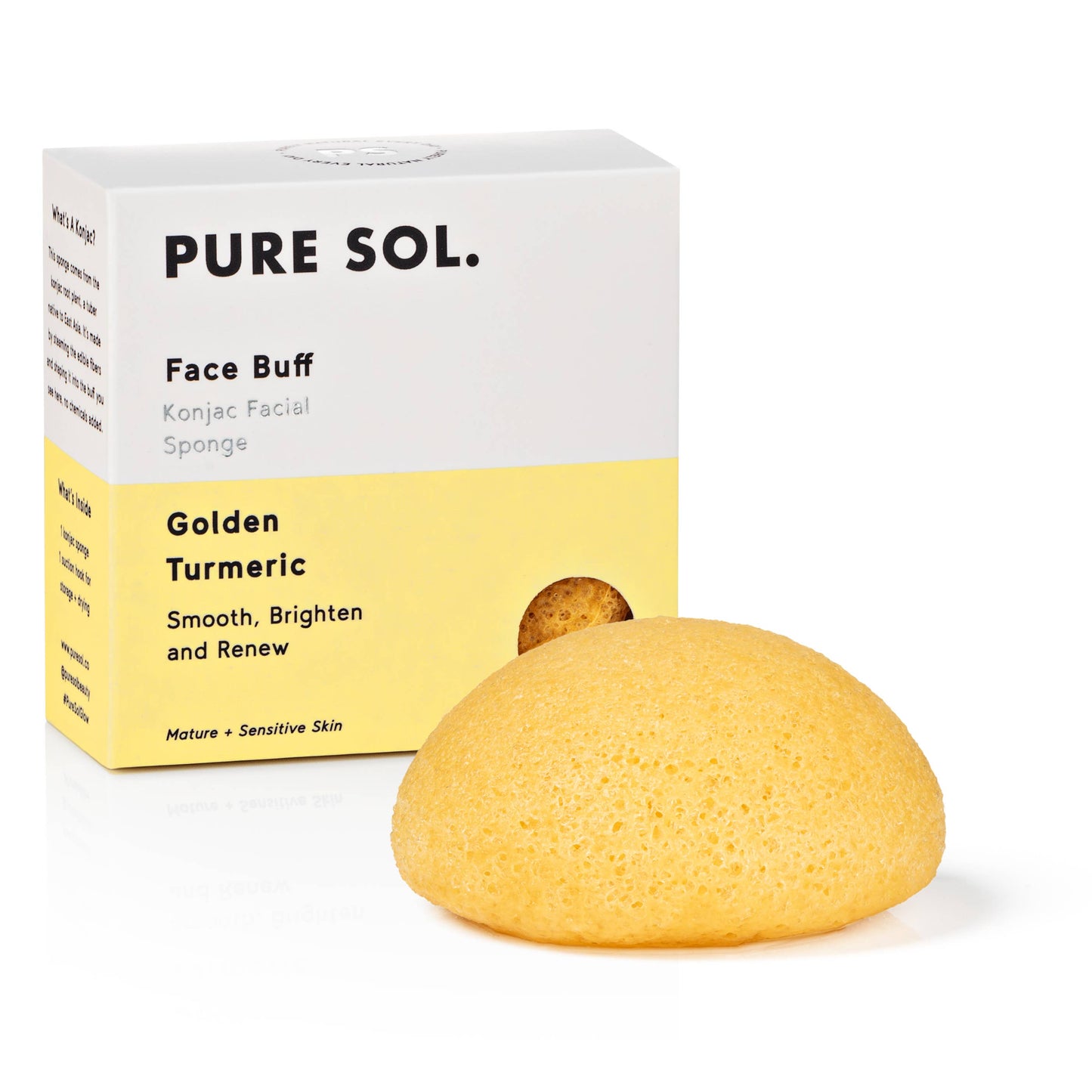 PURE SOL. - Face Buff Turmeric Facial Konjac Sponge