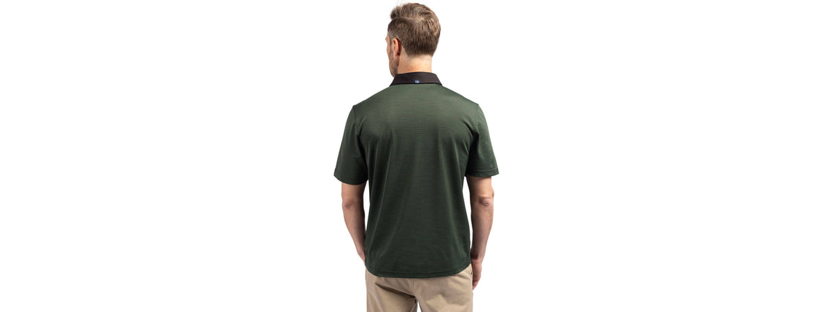 Cutter & Buck - Cutter & Buck Virtue Eco Micro Stripe Recycled Mens Polo