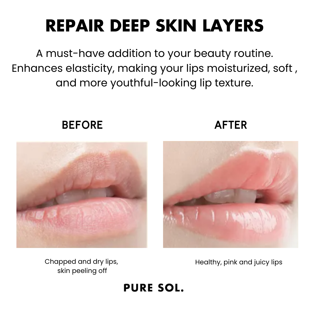PURE SOL. - Pucker Up Baby - Cherry Blossom Hydrogel Lip Mask 
Collagen
