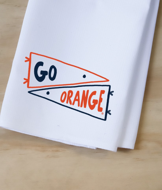 SYRACUSE DOUBLE COLLEGIATE PENNANT TEA TOWEL