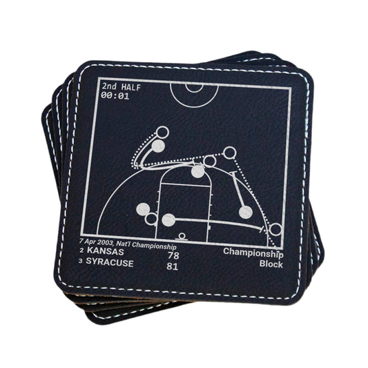 Greatest Syracuse Basketball Plays: Leatherette Coasters