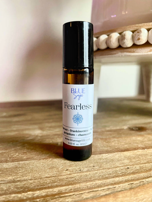 Blue Sage - Fearless Blend Essential Oil Roller | Aromatherapy Roll On
