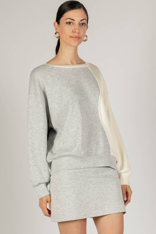 P. CILL Butter Modal Colorblock Top