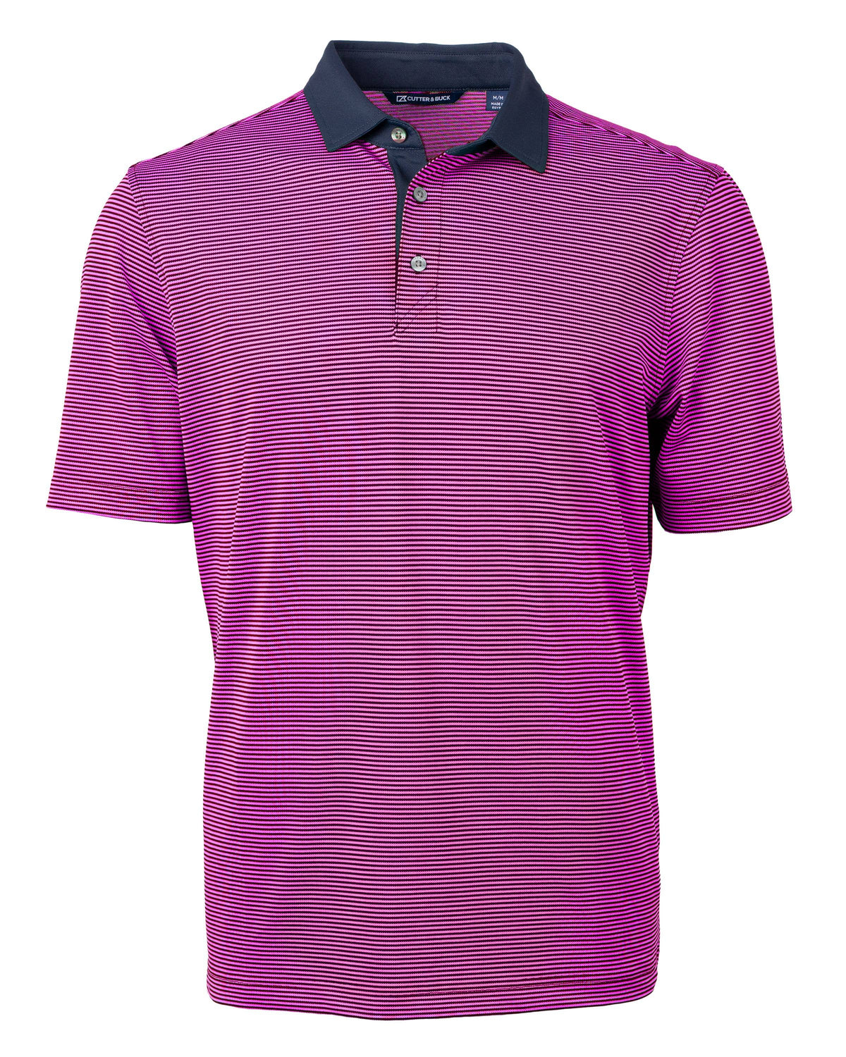 Cutter & Buck - Cutter & Buck Virtue Eco Micro Stripe Recycled Mens Polo